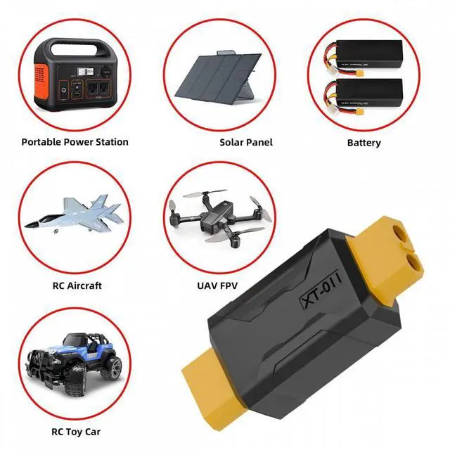 Alt view image 7 of 7 - Jimier XT60 Female SC100 Protocol to XT60 Female Fast Charging Adapter for RC Lipo Battery Quadcopter Multicopter Aeromodelling