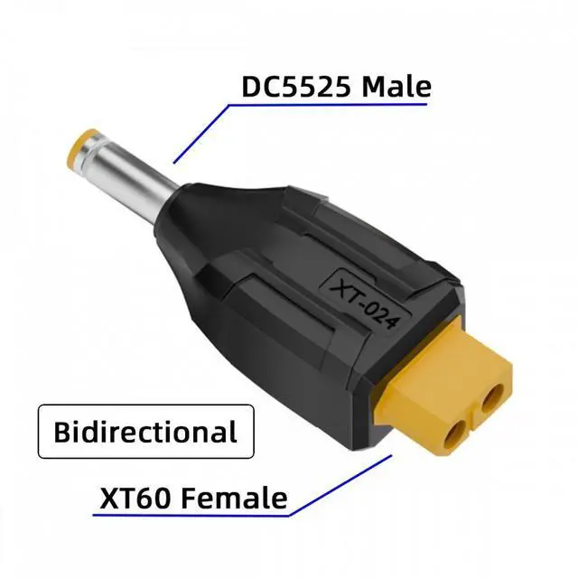 Alt view image 3 of 7 - Jimier XT60 Female SC100 Protocol to DC 5.5x2.5mm Male Fast Charging Adapter for RC Lipo Battery Quadcopter Multicopter Aeromodelling