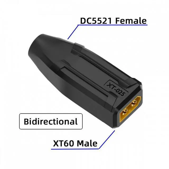 Alt view image 3 of 7 - Cablecc XT60 Male SC100 Protocol to DC 5.5x2.1mm Female Fast Charging Adapter for RC Lipo Battery Quadcopter Multicopter Aeromodelling