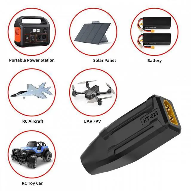 Alt view image 7 of 7 - Cablecc XT60 Male SC100 Protocol to DC 5.5x2.1mm Female Fast Charging Adapter for RC Lipo Battery Quadcopter Multicopter Aeromodelling