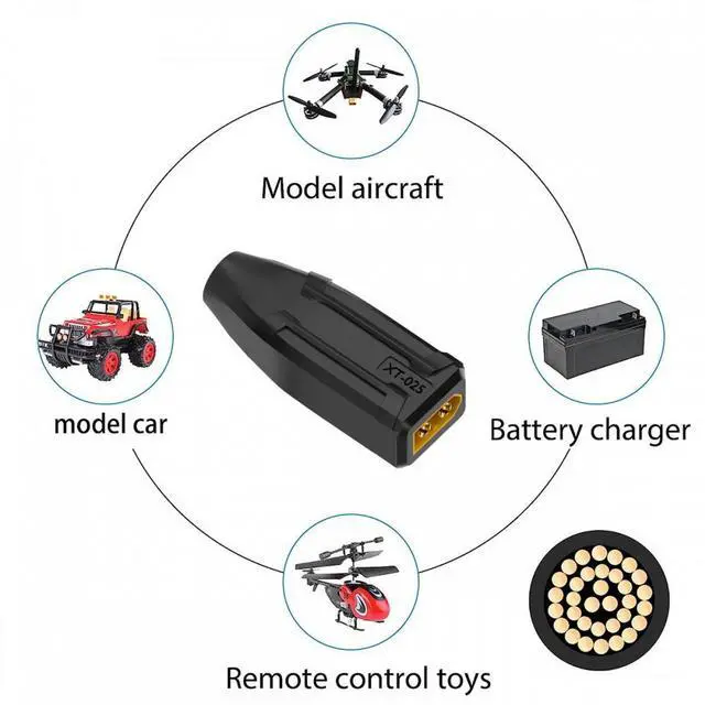 Alt view image 7 of 7 - Chenyang XT60 Male SC100 Protocol to DC 5.5x2.1mm Female Fast Charging Adapter for RC Lipo Battery Quadcopter Multicopter Aeromodelling