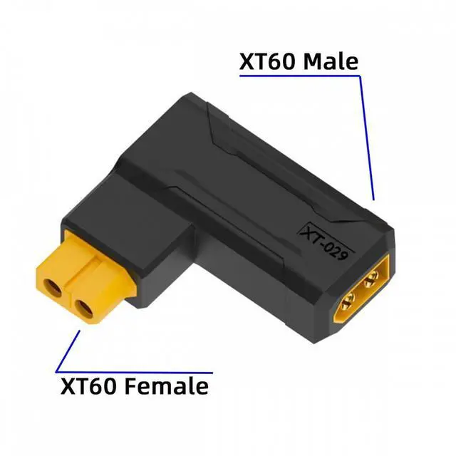 Alt view image 3 of 7 - Jimier XT60 Male SC100 Protocol to XT60 Female Fast Charging Angled Horizontal Adapter for RC Lipo Battery Quadcopter Multicopter Aeromodelling