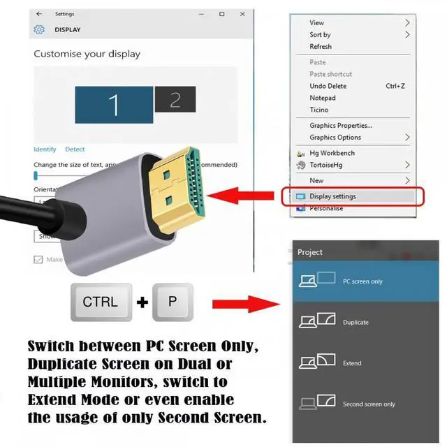 Alt view image 4 of 7 - CY HDMI 2.1 Ultra Thin HDTV Cable 8K 4K Hyper Super Flexible Slim Cord Down Angled to Down Angled 90 Degree Type-A  for Computer HDTV