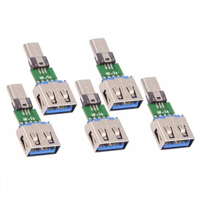 Alt view image 2 of 7 - Cablecc 5pcs/lot Micro USB 2.0 5Pin Male Connector to USB Type-A Female OTG Data PCBA Adapter for Tablet Phone