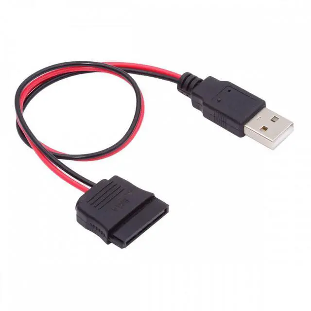 Alt view image 2 of 7 - Cablecc DC 5V Single USB to SATA 15Pin Power Cable for 2.5 inch SATA HDD SSD Disk Driver 5V 2A Max