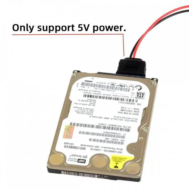 Alt view image 6 of 7 - Cablecc DC 5V Single USB to SATA 15Pin Power Cable for 2.5 inch SATA HDD SSD Disk Driver 5V 2A Max