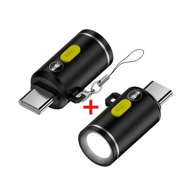 Alt view image 2 of 7 - Jimier 2pcs/set USB-C Type-C Male LED Light Interior Atmosphere Lighting for Outdoors Walking Cycling Phone Laptop Charger Night Lamp 210 Lumens
