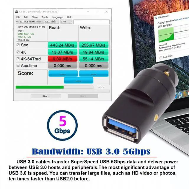 Alt view image 6 of 7 - Jimier USB 3.0 Type-A Female Socket Receptacle Connector Solder Type with Aluminum Alloy Shell Customization for 6.0mm Cable