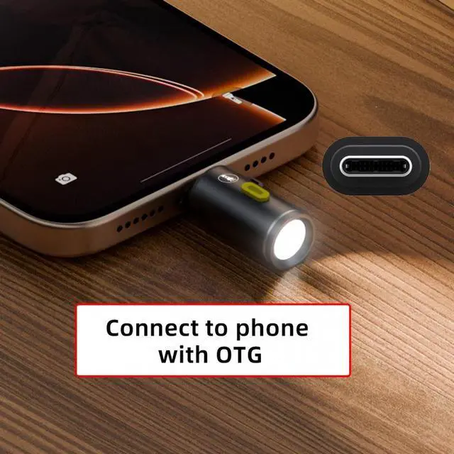 Alt view image 5 of 7 - Jimier 2pcs/set USB-C Type-C Male LED Light Interior Atmosphere Lighting for Outdoors Walking Cycling Phone Laptop Charger Night Lamp 210 Lumens