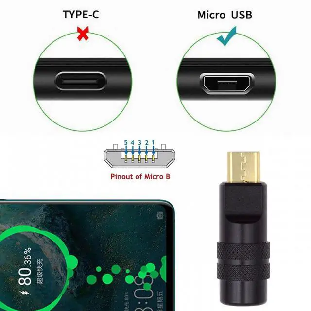 Alt view image 6 of 7 - Jimier Micro USB2.0 5Pin Male Plug Connector Solder Type with Aluminum Alloy Shell Black Customization for 4.0mm~6.0mm Cable