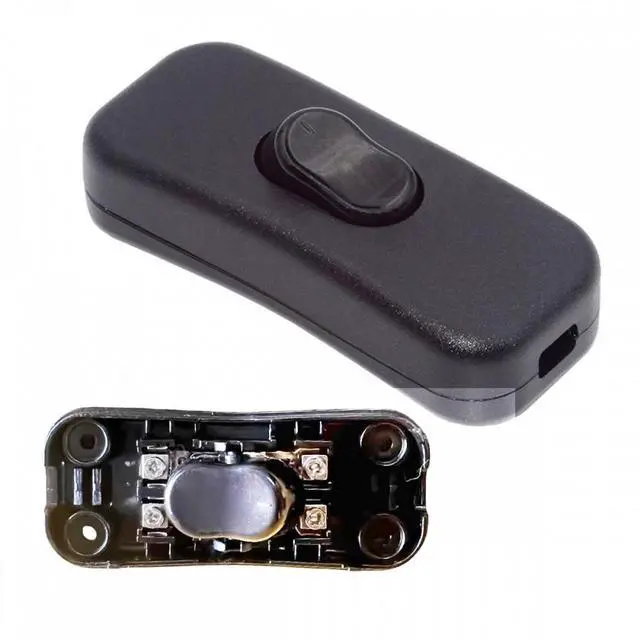 Alt view image 2 of 7 - CY Universal Interruptor 318 Switch Cord Inline On-Off Switch DPST Control Rocker for Bedroom Table Lamp Desk Light Strip