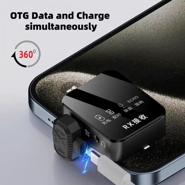 Alt view image 7 of 7 - Jimier 480Mbps USB-C Type-C Male to Male OTG Data Adapter with PD Power Opposite U Shape Back Angled for Phone MIC
