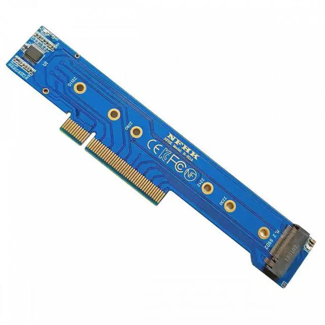 Alt view image 2 of 7 - CY Low Profile Dual 2x NVME M.2 SSD to PCIE Express Gen4 X8 X16 Raid Card VROC Raid0 Hyper Adapter