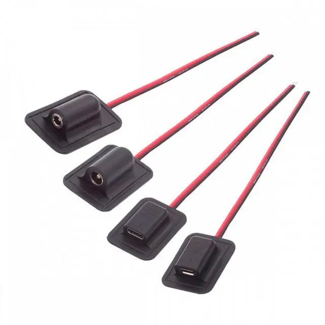 Alt view image 2 of 7 - Jimier 4pcs/lot Type-C Micro-USB DC 5.5x2.1mm 3.5X1.35mm Power Extension Cable for Backpack Charging Electric Heating Pads