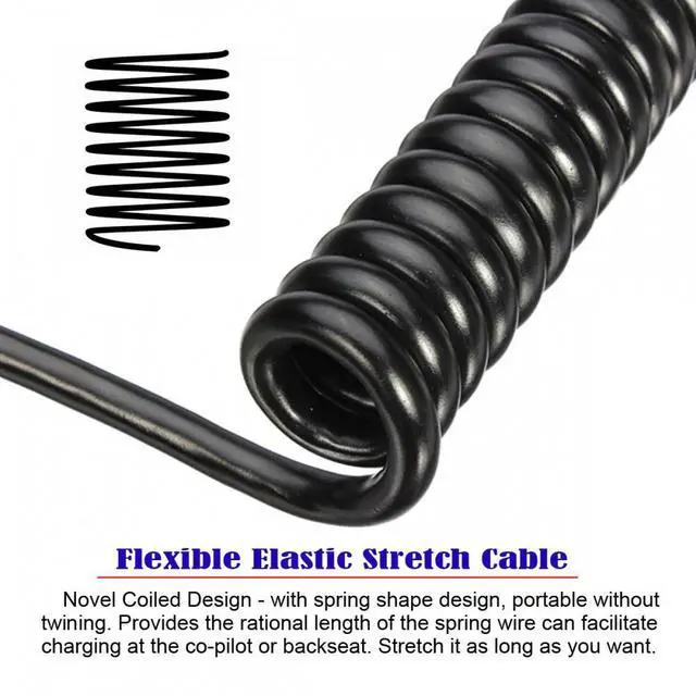 Alt view image 3 of 7 - Jimier USB 3.0 Type-A Male to USB3.0 A Male Stretch Coiled Cable 100cm Extension 5Gbps for Disk SSD Camera Data