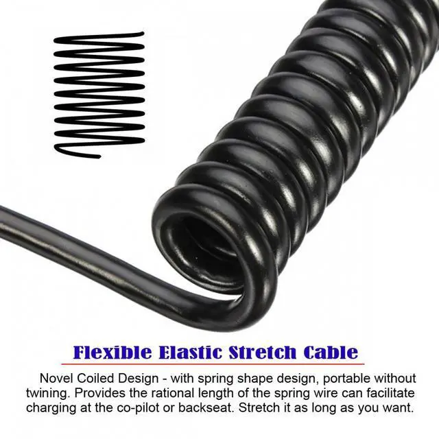 Alt view image 7 of 7 - CY 90 Degree Left Angled Mini HDMI 2.1 Male to HDMI Male 8K 60hz Stretch Coiled Cable 100cm for HDTV Computer Laptop Monitor