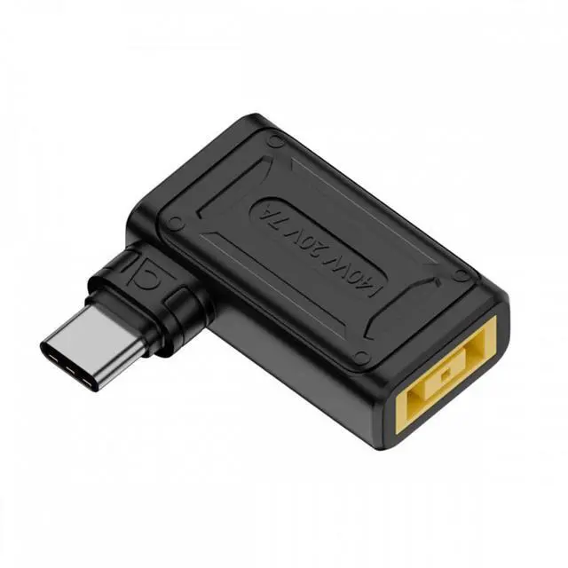 Alt view image 2 of 7 - Jimier 140W 100W Rectangle Jack Thinkpad X1 Input to USB-C Type-C Angled 90 Degree Power Plug Charge Adapter for Laptop Phone