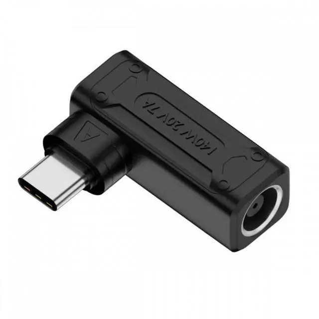 Alt view image 2 of 7 - Jimier 140W 100W DC Jack 7.9x5.4mm Input to USB-C Type-C Angled 90 Degree Power Plug Charge Adapter for Laptop Phone