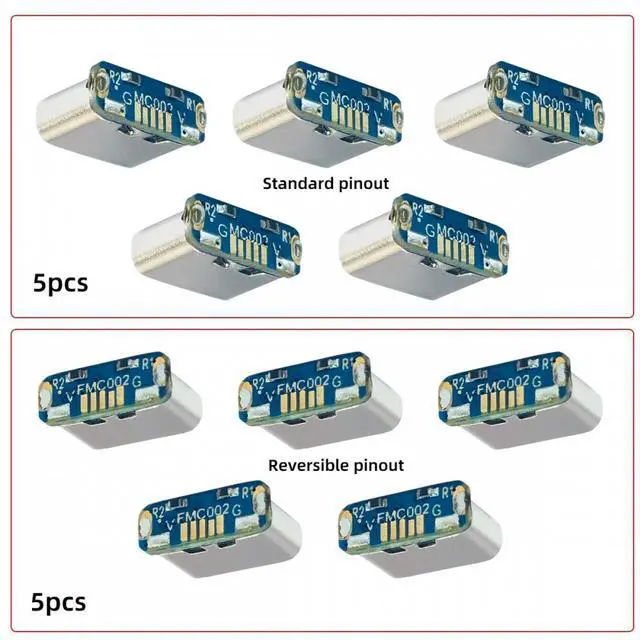 Alt view image 3 of 7 - CY 10pcs/lot DIY Solder Type-C Female Socket Connector Replace for Micro-USB 5Pin Female SMT Type DC 5V Power