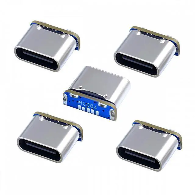 Alt view image 2 of 7 - CY 5pcs/lot DIY Solder Type-C Female Socket Connector Replace for Mini-USB 5Pin Female SMT Type DC 5V Power