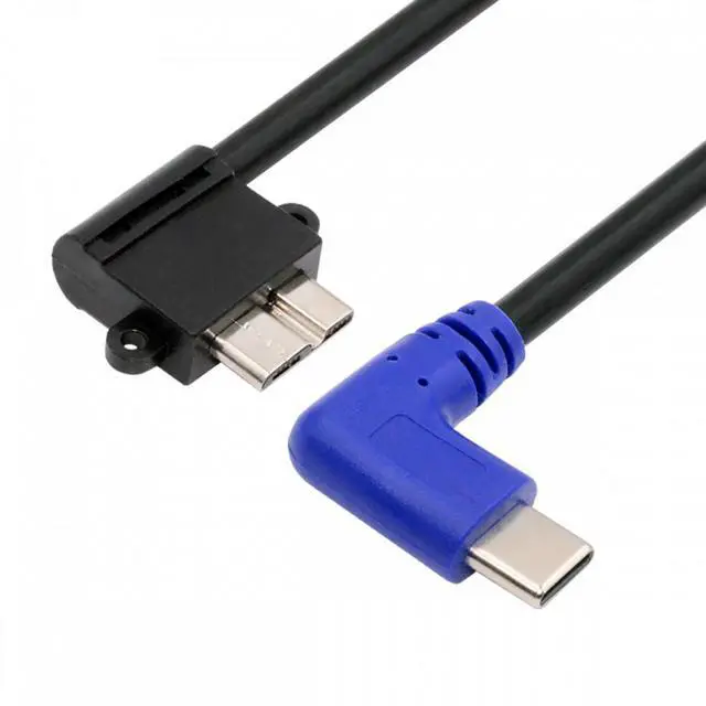 Alt view image 2 of 7 - Jimier Angled USB-C Type-C Host to Micro USB3.0 90 Degree Right Angled for Industrial Camera Storage Phone