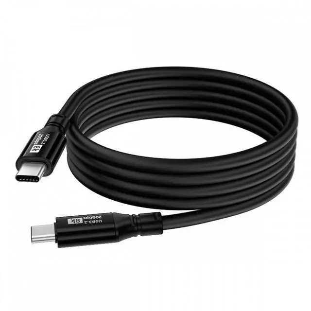 Alt view image 4 of 7 - Jimier 100cm 1.0m USB3.2 Type-C USB-C 8K Male to Male USB3.1 10Gbps 100W Data Video Cable with E-marker for Laptop Phone