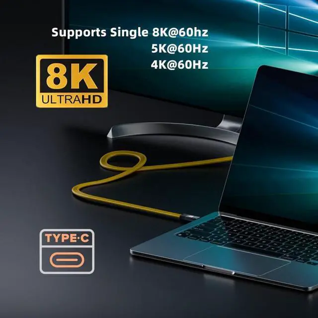 Alt view image 7 of 7 - CY USB4 Male to Female Extension Cable 20Gbps Flat Slim FPC Cable with 100W and 8K 5K USB4.0 Type-C Compatible with Thunderbolt3/4