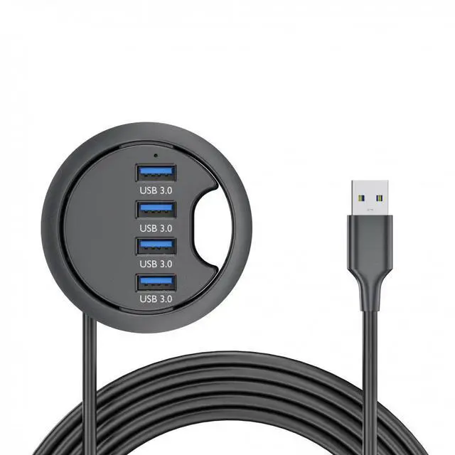 Alt view image 4 of 7 - CY USB 3.0 Hub 4 Port USB 60mm Desk Grommet Splitter Dock Station Interface for Desktop PC Desk