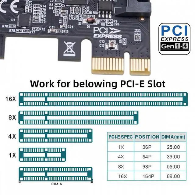 Alt view image 4 of 7 - Cablecc USB3.1 Gen1 5Gbps Dual Type-A & Type-C USB-C Female to PCI-E Express 1x Card Adapter uPD720201 with Low Profile Bracket