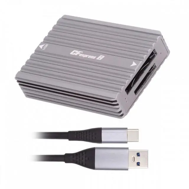 Alt view image 2 of 7 - Jimier USB3.1 Type-C USB3.0 Type-A to CF Express Extension Card Reader CFE Type-A & Type-B CFA R5 Z6 Z7 CFB Memory Card
