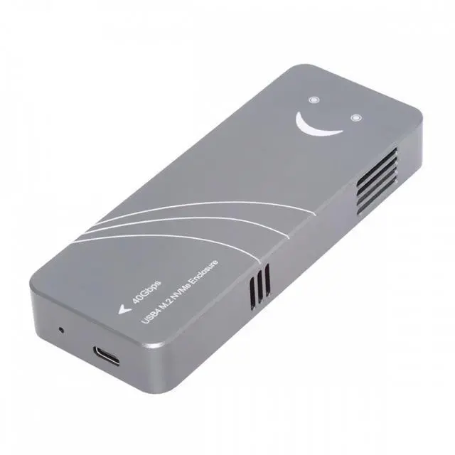 Alt view image 2 of 7 - Cablecc Type-C USB4 40Gbps to PCI-E 4.0 X4 SSD NVME NGFF M-Key Enclosure USB-C 20Gbps ASM2464 Chipset