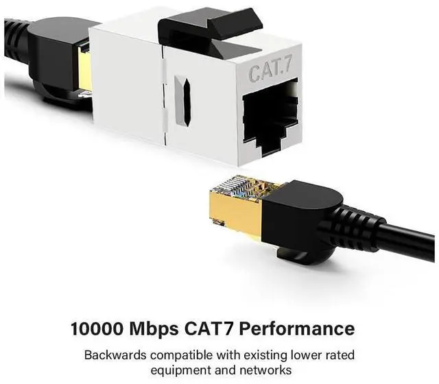 Alt view image 5 of 7 - Chenyang 10-Gigabit UTP CAT7 Keystone Coupler RJ45 Female to Female Shield 8P8C UTP STP Keystone Inline Coupler