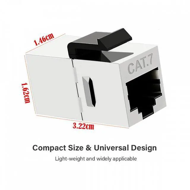 Alt view image 3 of 7 - Chenyang 10-Gigabit UTP CAT7 Keystone Coupler RJ45 Female to Female Shield 8P8C UTP STP Keystone Inline Coupler