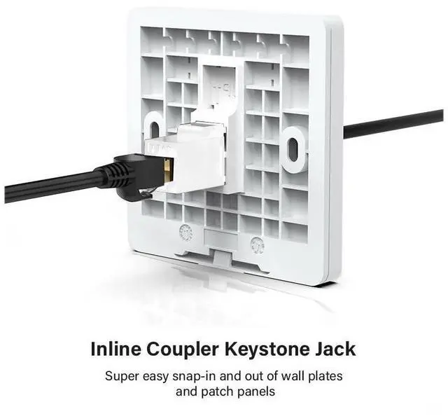 Alt view image 4 of 7 - Chenyang 10-Gigabit UTP CAT7 Keystone Coupler RJ45 Female to Female Shield 8P8C UTP STP Keystone Inline Coupler