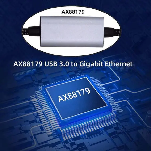Alt view image 4 of 7 - CY USB to Ethernet Cable USB3.0 Type-A to RJ45 Male Cord Directly Connected 1000Mbps Gigabit LAN Network Compatible with USB2.0