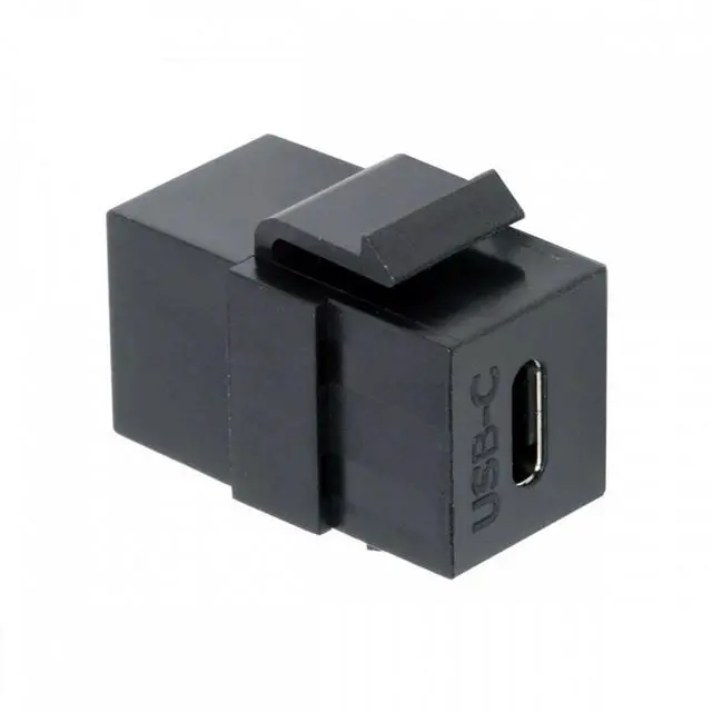 Alt view image 2 of 7 - Cablecc USB2.0 USB-C Female to Type-C Female Extension Keystone Jack Coupler Adapter for Wall Plate Panel USB Cable