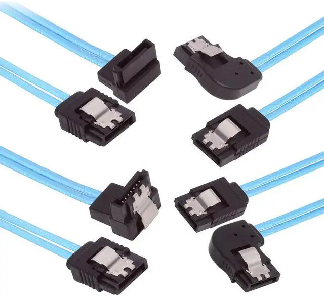 Main image of Chenyang 4pcs/lot 90 Degree Angled Type Internal 4-SATA Host to 4SATA 7pin Target Disk 6Gbps Data Server Cable 25cm