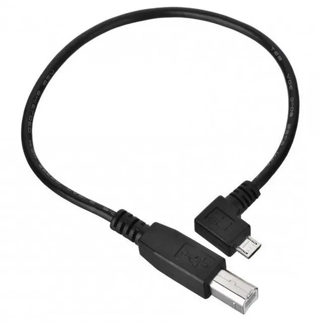Main image of Chenyang Left Angled 90 Degree Micro USB OTG to Standard B Type Cable for Printer Scanner Disk Lectronic Musical Instrument Midi Keyboard (60cm)
