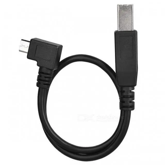 Main image of Chenyang Right Angled 90 Degree Micro USB OTG to Standard B Type Cable for Printer Scanner Disk Lectronic Musical Instrument Midi Keyboard (30cm)