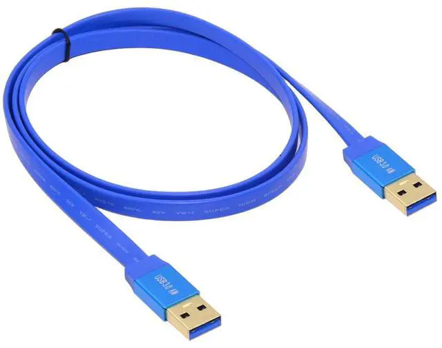 Main image of Chenyang Ultra Flat Slim USB 3.0 Type-A Male to USB3.0 A Male Cable Extension Blue 5Gbps for Disk SSD Camera Data