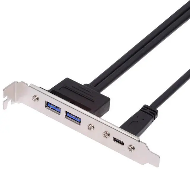 Main image of Chenyang 10Gbps USB3.0 Motherboard 19/20Pin & Type-E to USB-C Type-C & USB 3.0 Dual Ports Female PCI-E Back Panel 5Gbps Cable
