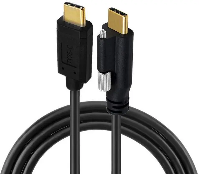 Main image of Chenyang USB 3.1 Type-C Male to Single Thumbscrew Locking USB-C 10Gbps Data 4K Cable Panel Mount Type