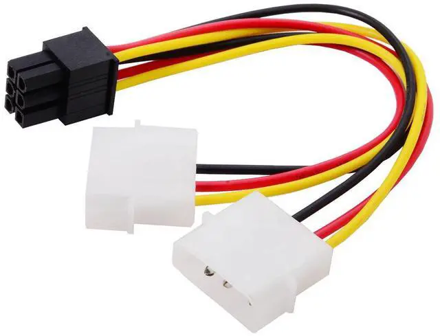 Alt view image 5 of 6 - Chenyang Dual 4Pin to 6 Pin EPS 12V Graphics Card Power Supply Adapter Converter Cable