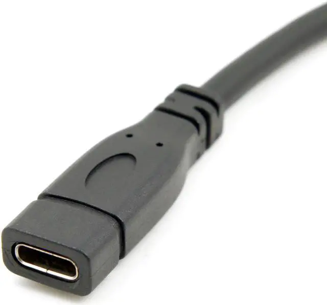 Alt view image 4 of 6 - CHENYANG USB-C USB 3.1 Type C Male to Female Extension Data Cable for Macbook Tablet Mobile Phone 20cm UC-218-BK-0.2M