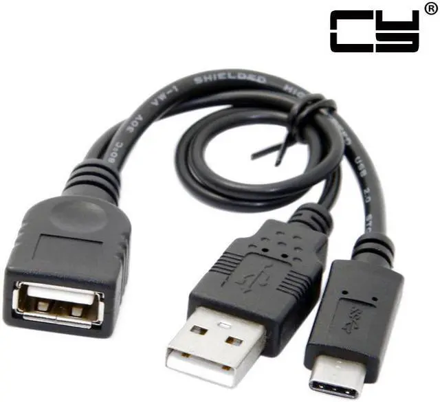 Main image of CHENYANG USB-C Type-C USB 3.1 to  USB 2.0 Female OTG Data Cable with Power for Cell Phone & Tablet & Laptop & Macbook Pro
