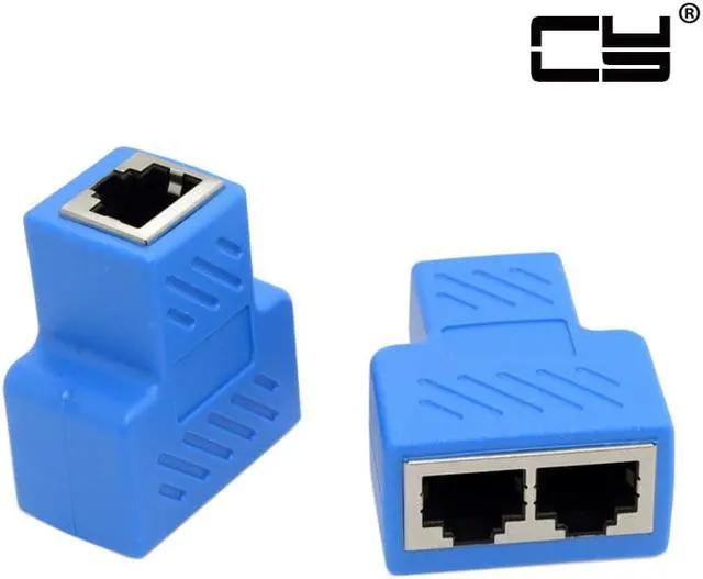 Main image of Chenyang 2pcs STP UTP Cat6 RJ45 8P8C Plug To Dual RJ45 Splitter Network Ethernet Switcher Adapter