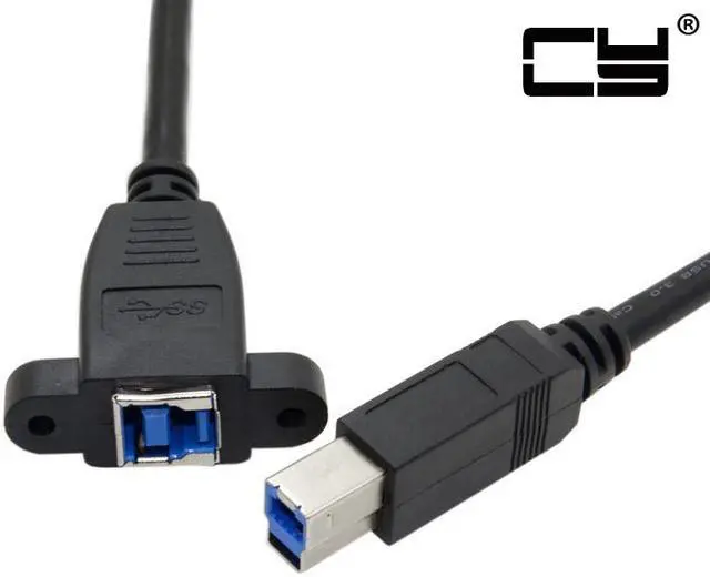 Main image of CHENYANG Super Speed USB 3.0 backpanel mount B female To Male B type extension cable 0.5m