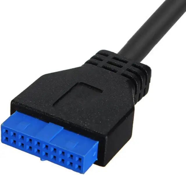 Alt view image 4 of 5 - CHENYANG 90 Degree Left angled USB 3.0 B Type Male to 3.0 Motherboard 19pin Header Cable 50cm