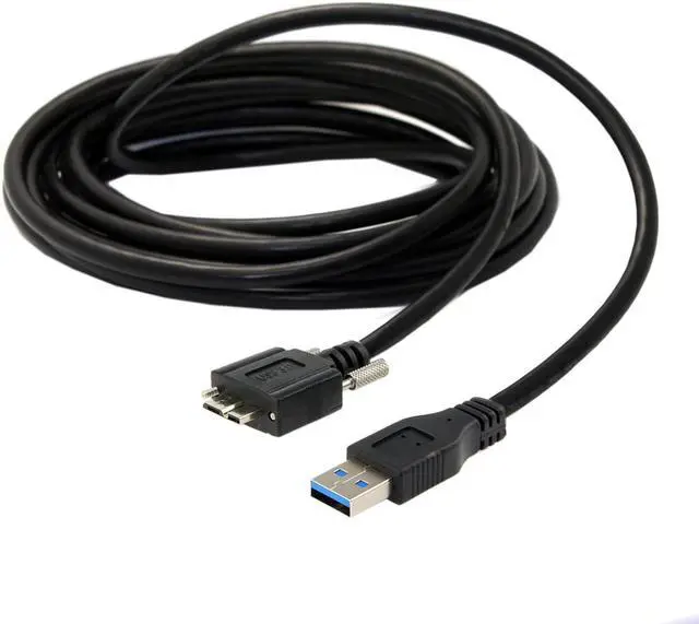 Alt view image 5 of 5 - CHENYANG 15ft 5m USB 3.0 A type Cable Male to Micro USB 3.0 B Male with Mount Panel Screws for Hard Disk Mobile Phone