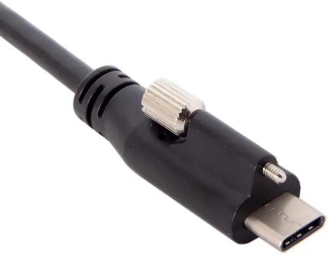 Alt view image 4 of 6 - Chenyang USB 3.1 Type-C Locking Connector to Standard USB3.0 Data Cable 1.2m With Panel Mount Screw